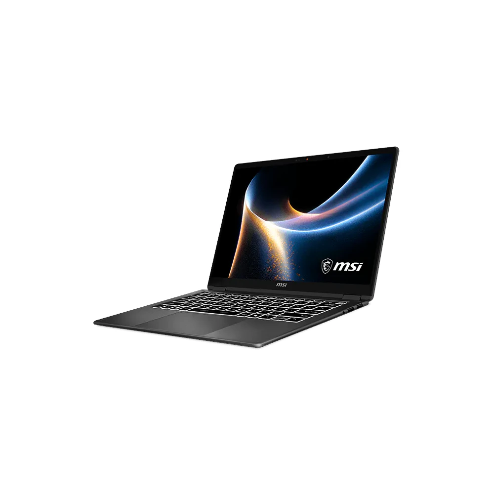 A large main feature product image of MSI Prestige 14 Flip AI+ (D3MTG) - 14" FHD+ OLED, Ultra 9 386H, 32GB/1TB - Win 11 Notebook