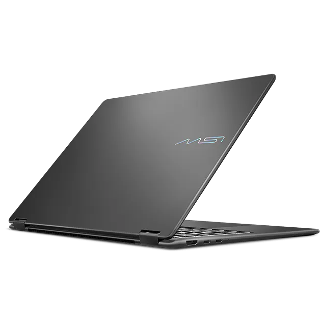 A large main feature product image of MSI Prestige 14 Flip AI+ (D3MTG) - 14" FHD+ OLED, Ultra 9 386H, 32GB/1TB - Win 11 Notebook