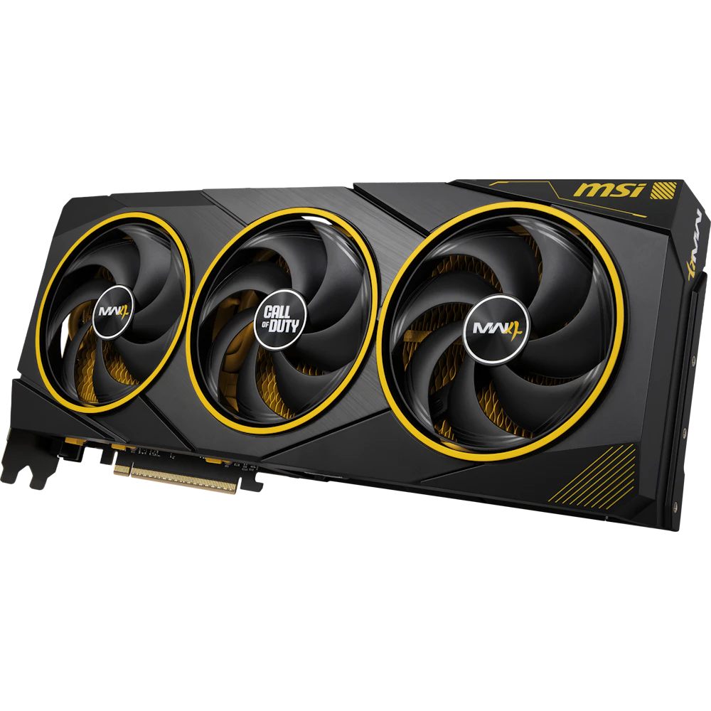 A large main feature product image of MSI GeForce RTX 5080 OC 16GB GDDR7 - Call of Duty Modern Warfare 4 Edition