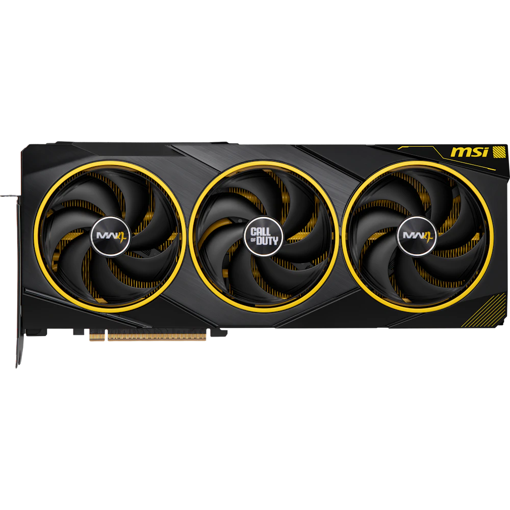A large main feature product image of MSI GeForce RTX 5080 OC 16GB GDDR7 - Call of Duty Modern Warfare 4 Edition