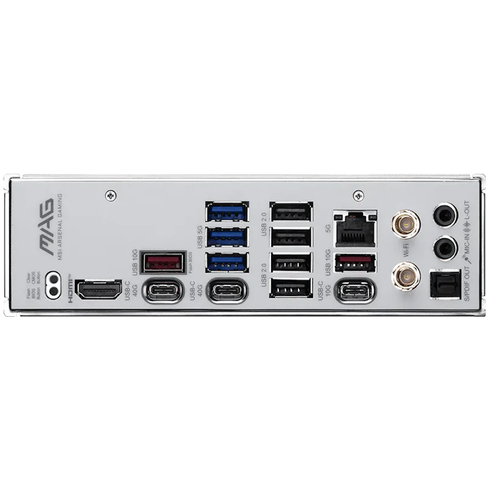 A large main feature product image of MSI MAG X870E Tomahawk MAX WIFI PZ AM5 ATX Desktop Motherboard