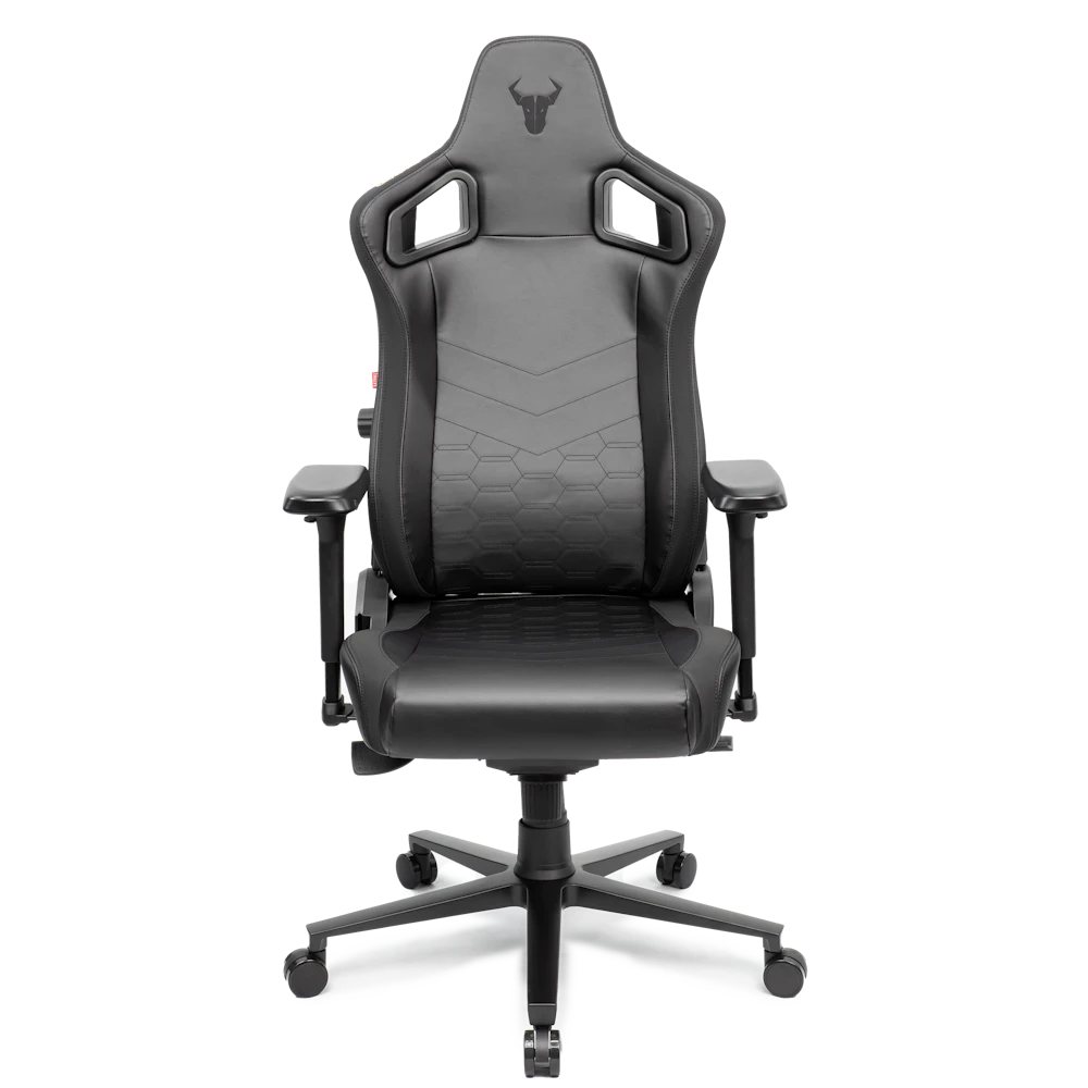 A large main feature product image of EX-DEMO BattleBull Crosshair Gaming Chair - Black EPU Leather