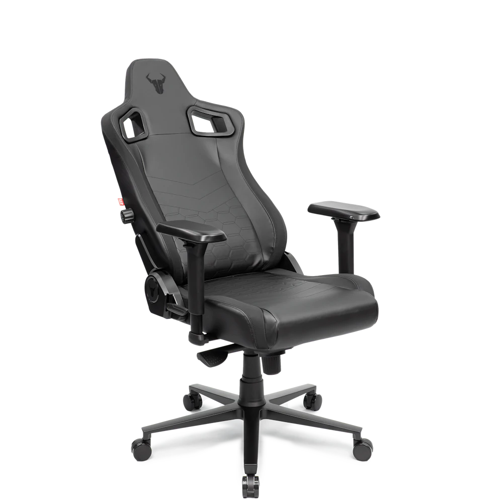 A large main feature product image of EX-DEMO BattleBull Crosshair Gaming Chair - Black EPU Leather