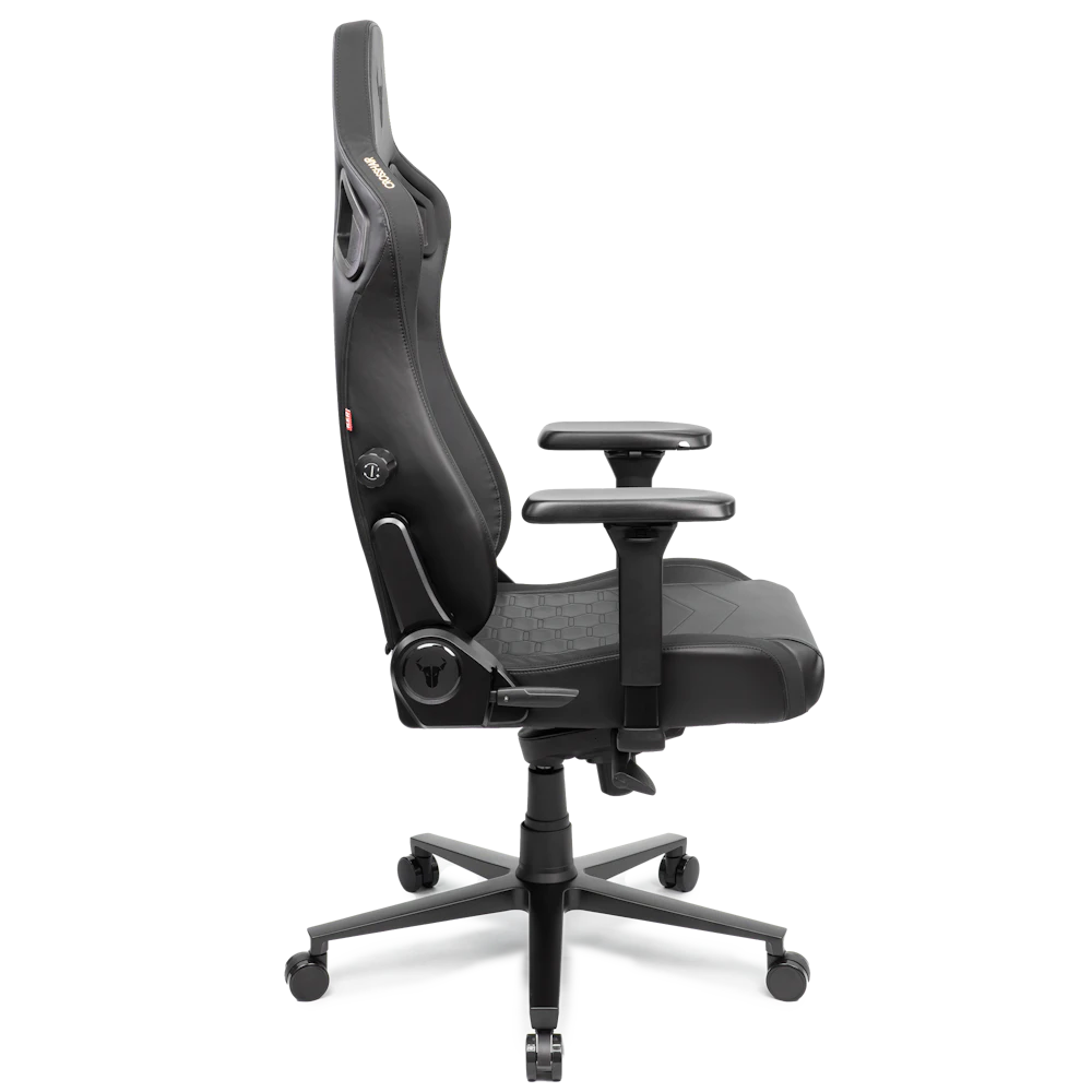 A large main feature product image of EX-DEMO BattleBull Crosshair Gaming Chair - Black EPU Leather