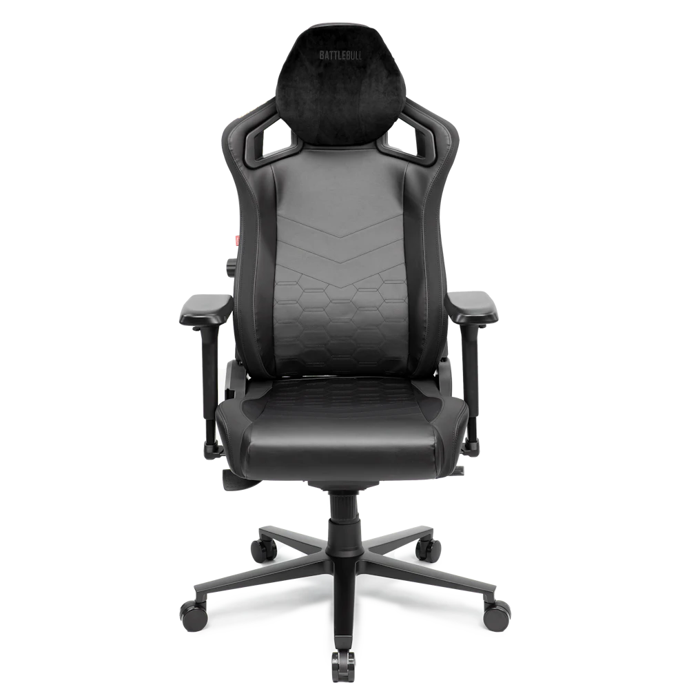 A large main feature product image of EX-DEMO BattleBull Crosshair Gaming Chair - Black EPU Leather