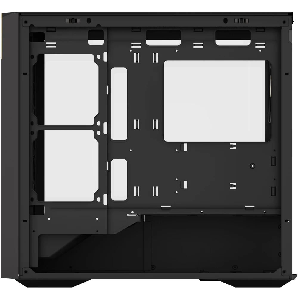 A large main feature product image of ZOTAC GAMING Alloy mATX Case - Black