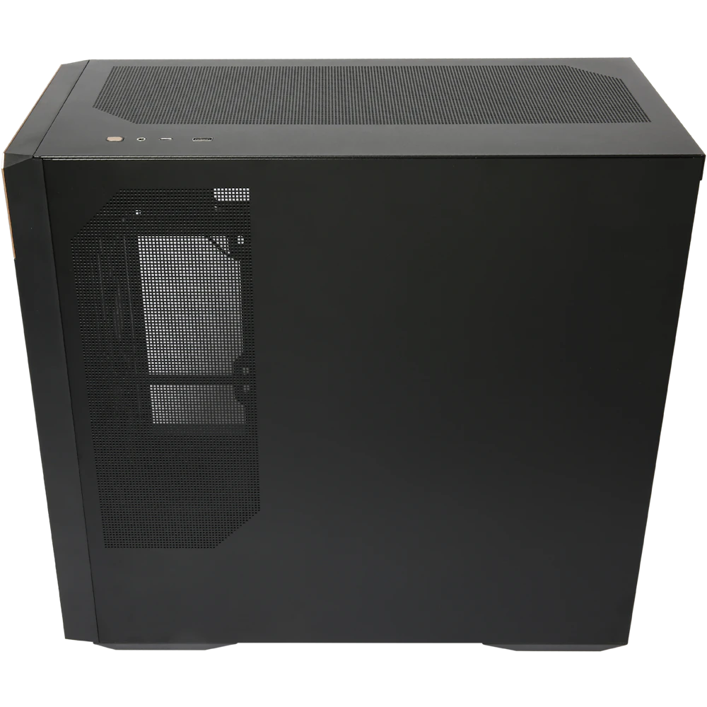 A large main feature product image of ZOTAC GAMING Alloy mATX Case - Black