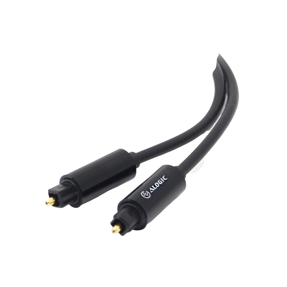 ALOGIC Premium 1m Optical Fibre Toslink Digital Audio Cable Male to Male