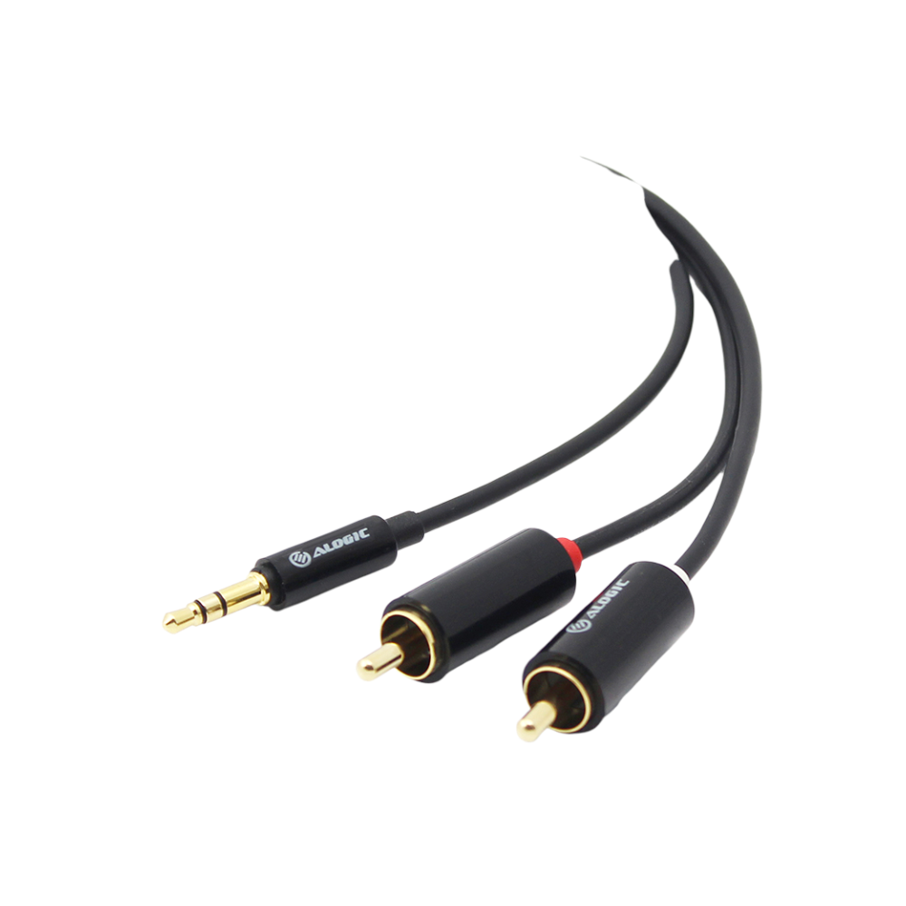 ALOGIC Premium 3.5mm Stereo to 2 X RCA Stereo 5m Cable