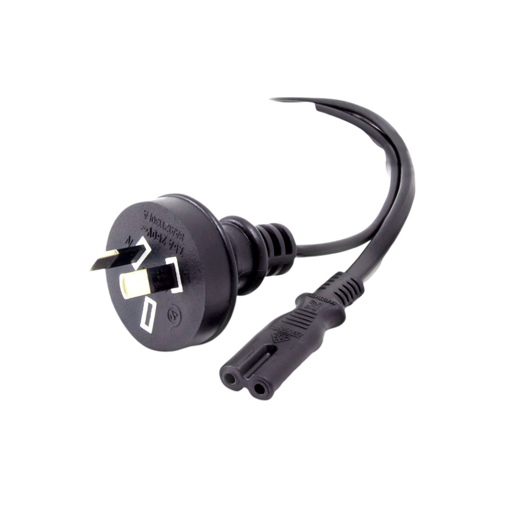 ALOGIC 2m Aus 2 Pin Mains Plug to IEC C7 (Figure 8) Power Cable