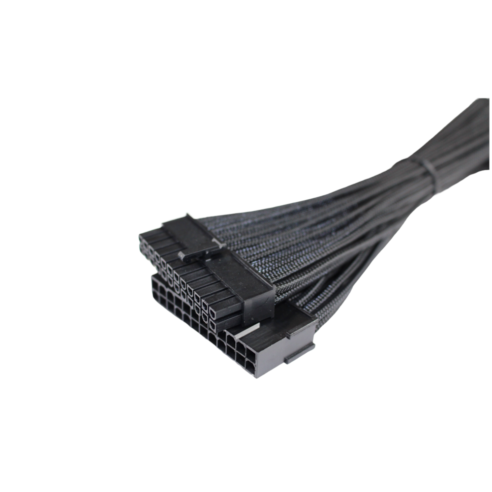 GamerChief 24-Pin ATX 45cm Sleeved Extension Cable (Black)