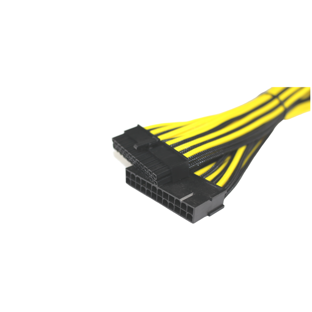 GamerChief 24-Pin ATX 45cm Sleeved Extension Cable (Black/Yellow)