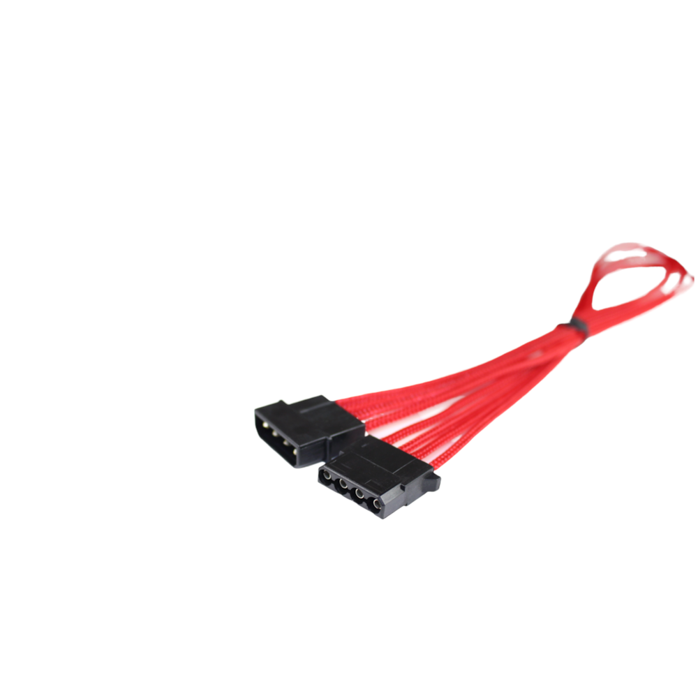 GamerChief Molex Power 45cm Sleeved Extension Cable (Red)