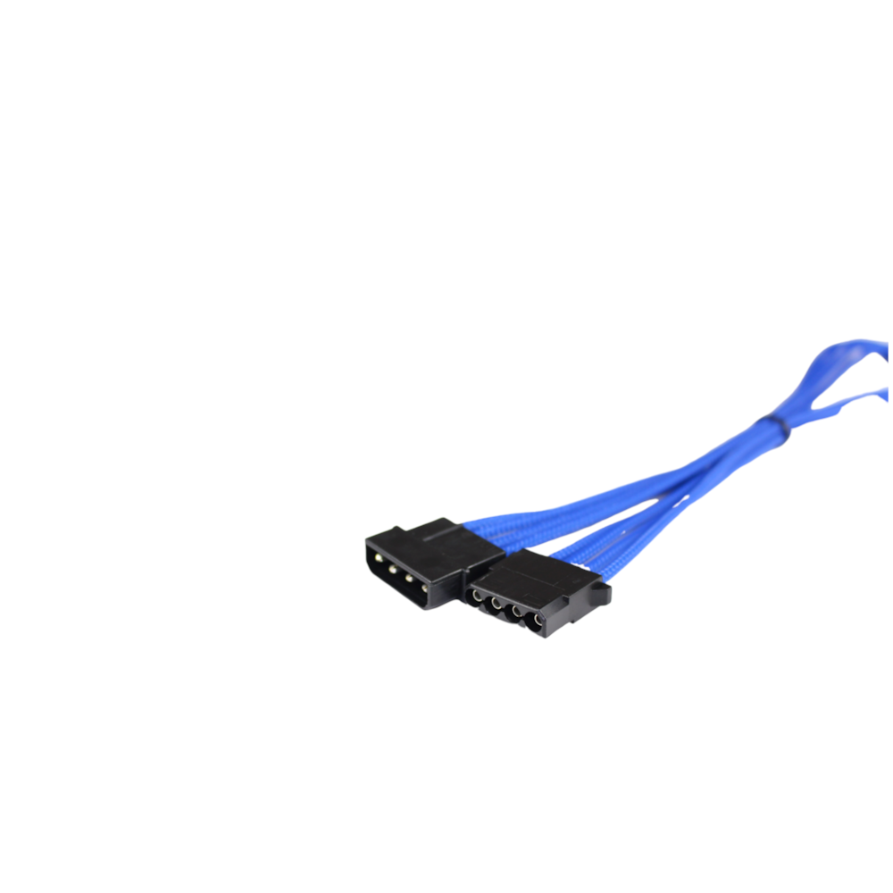 GamerChief Molex Power 45cm Sleeved Extension Cable (Blue)