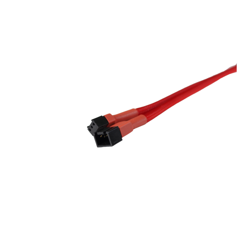 GamerChief 3-Pin Fan Power 30cm Sleeved Extension Cable (Red)